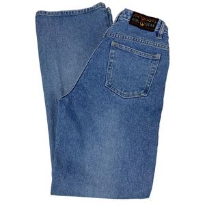 No Excuses Girl Gear Vintage Jeans Flare Leg Womens Size 7 / 8 Cotton Mom Retro